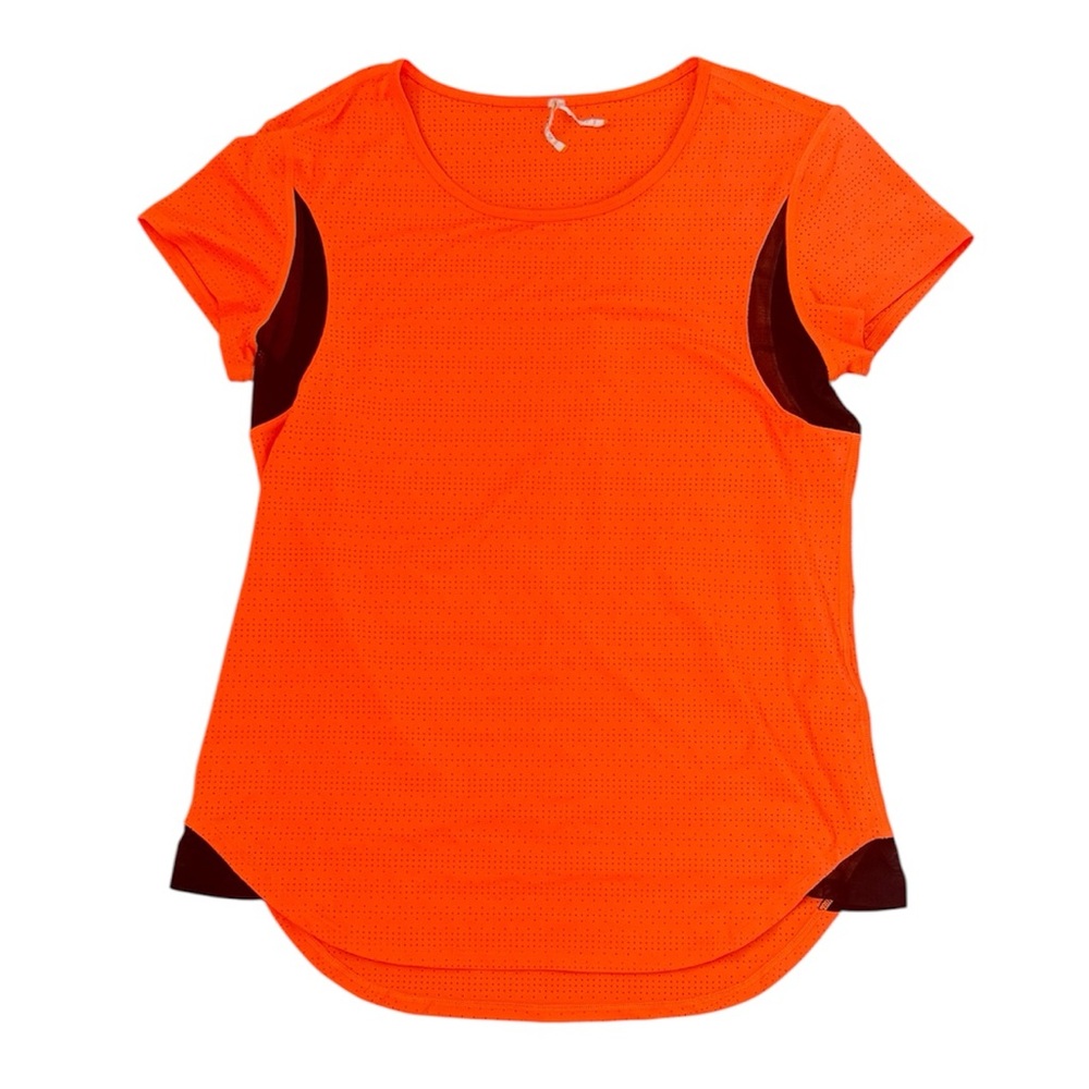 Lucy Activewear Performance Mesh Running Top - Size S - Neon Orange - EUC